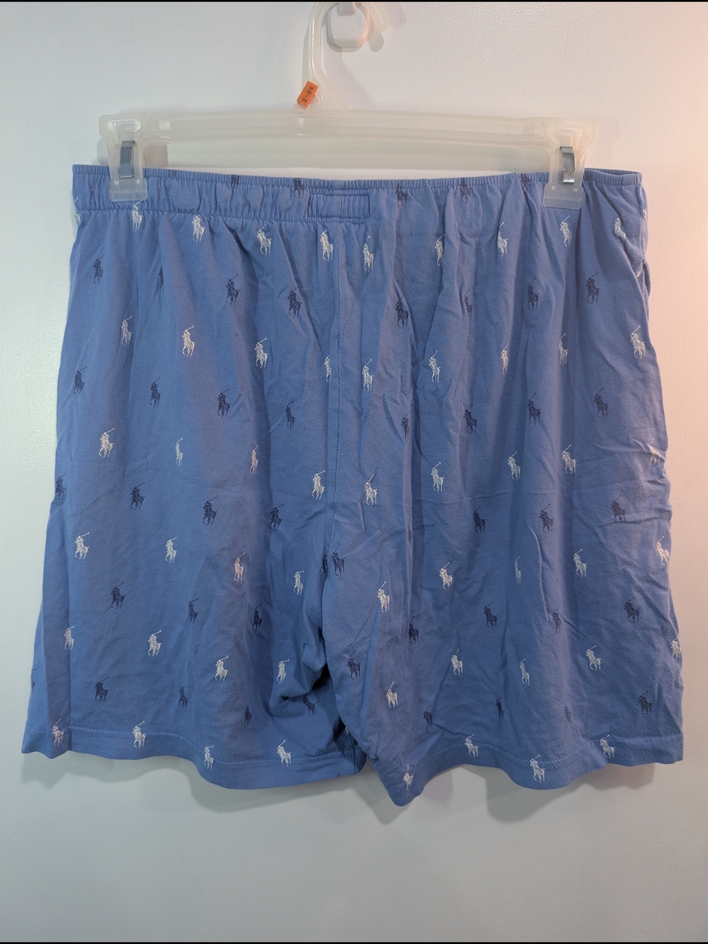 Polo by Ralph Lauren Light Blue All-Over Pony Cotton Boxer Shorts Size Large - Picture 5 of 5